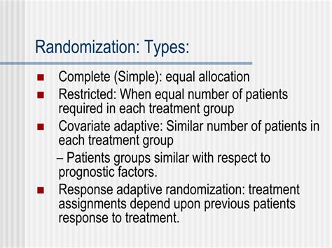 Types Of Randomization