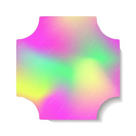 Premium Vector | Holography sticker y2k style neon color