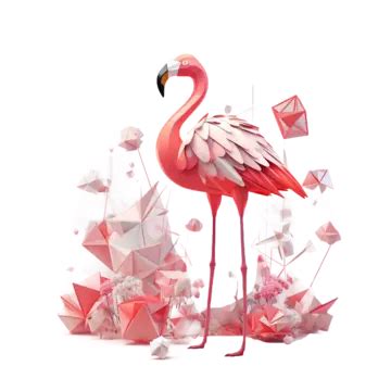 Whimsical 3d Flamingo Character Balancing On One Leg, Flamingo, 3d, Bird PNG Transparent Image ...