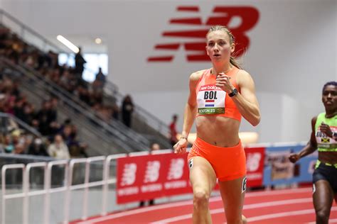 Femke Bol gets her first World record over the 500 meters at the 2023 New Balance Indoor Grand ...