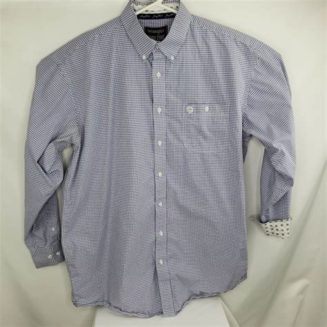 Wrangler George Strait Collection Long Sleeve Shirt Size 2XLT,Purple ...