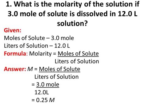 Molarity and Molality Calculations - Examples - PharmD Info