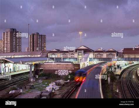 Clapham Junction train station at dusk Stock Photo - Alamy