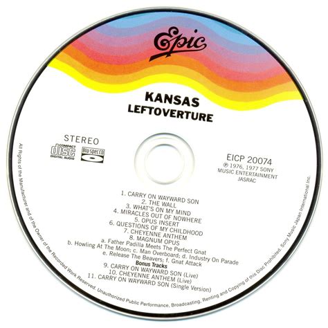 Leftoverture (Re - Issue) - Kansas mp3 buy, full tracklist