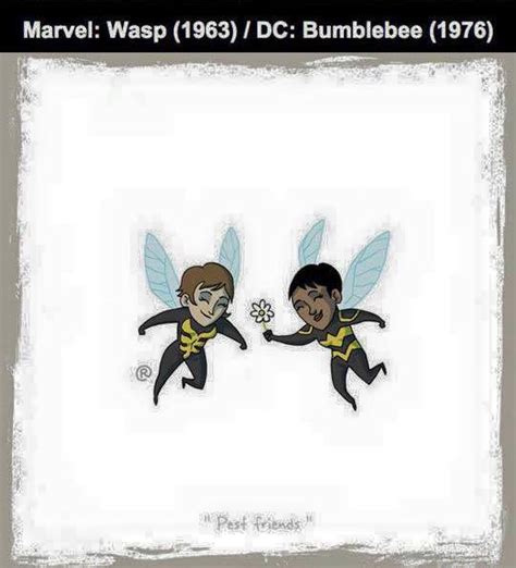 Marvel vs DC - Wasp / Bumblebee - Marvel Comics VS. DC Comics Fan Art ...