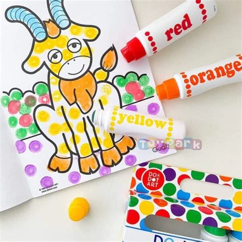 Do A Dot Art! Rainbow Dot Markers (Set of 6 Washable Colors) - Di Creative Ideas