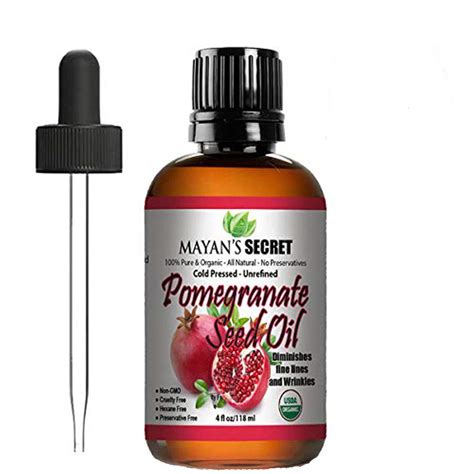 USDA Certified Organic Pomegranate Seed Oil for Skin Repair - Cold ...