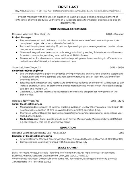 13 Project Manager Resume Examples for 2022 | Resume Worded