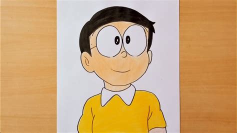 How to Draw Nobita Face very easy || Color Drawing in 2022 | Colorful drawings, Drawings, Step ...