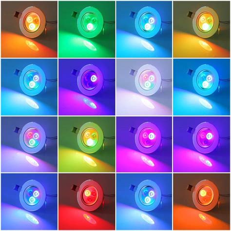 8/20x 5W LED RGB Einbaustrahler Farbwechsel Spot Leuchte mit Fernbedienung Lampe | eBay