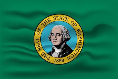 Waving flag of the Washington state. Vector illustration. 17395900 Vector Art at Vecteezy