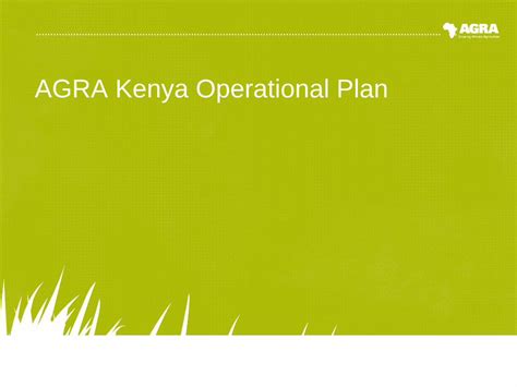 (PDF) AGRA Kenya Operational Plan · AGRA Kenya Operational Plan. 1 Table of Contents ... MT ...