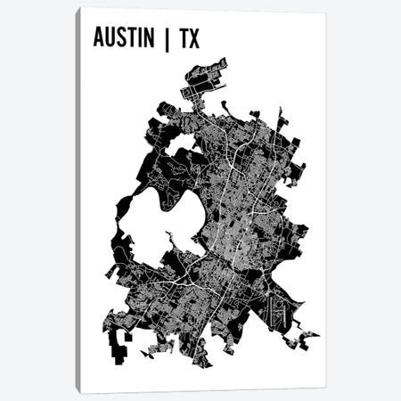 Austin, Texas Map Canvas Print by Ayse Deniz Akerman | iCanvas