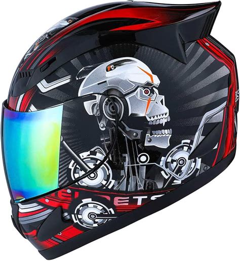 Amazon.com: red motorcycle helmet