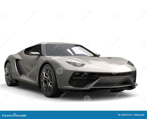 Dark Gray Modern Sports Car - Beauty Shot Stock Photo - Image of headlight, render: 92257010