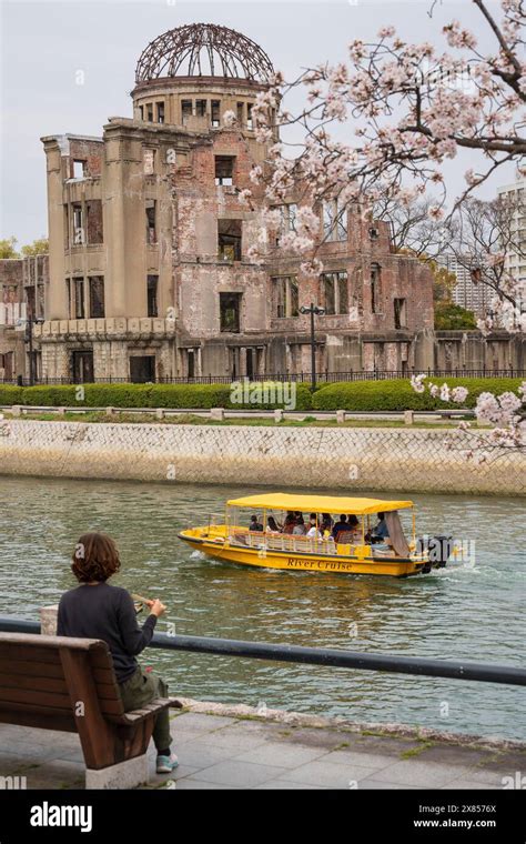 Hiroshima River Cruise passing by the Genbaku Dome (Atomic Bomb Dome ...