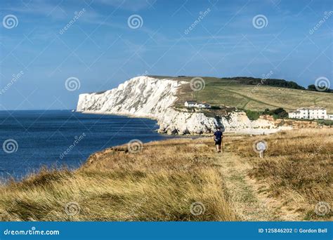 Freshwater Bay on the Isle of Wight Stock Photo - Image of coast ...