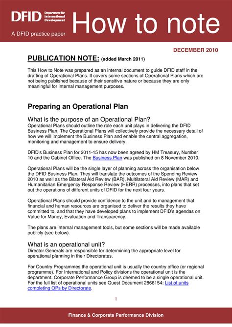 Operational Plan for Business Plan - 14+ Examples, Format, Pdf