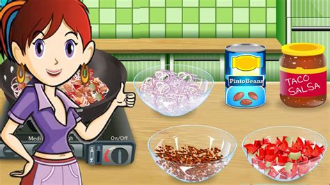 Sara's Cooking Class - Taco Salad - Cooking Game - YouTube