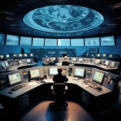 Premium AI Image | Nuclear power plant control room with operators