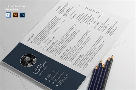 Landscape Resume Cv Template Resume Cv Cv Template Resume - Riset