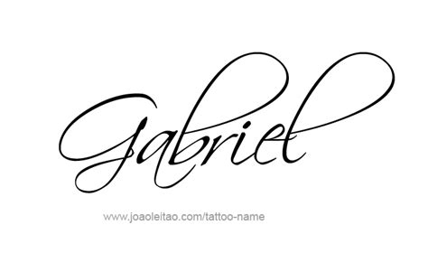 Gabriel Angel Name Tattoo Designs