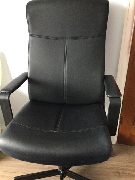 Ikea black padded Millberget office/computer chair | in Porthcawl ...