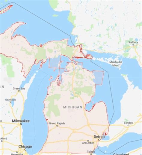 The border of Michigan makes a swastica : r/BorderGore