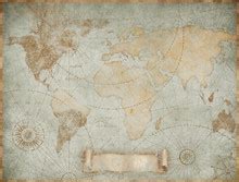 Vintage Map Of World Free Stock Photo - Public Domain Pictures
