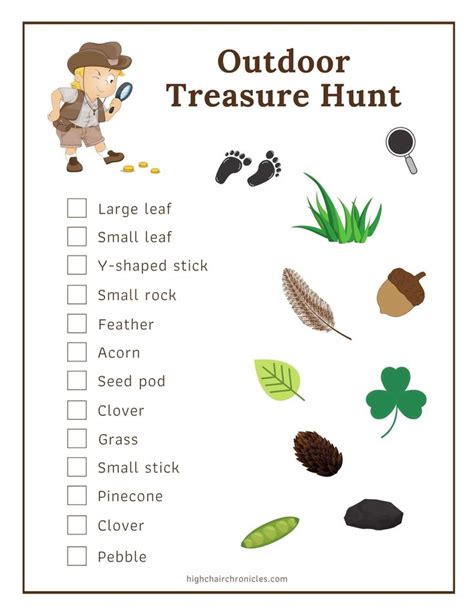 Printable Treasure Hunt