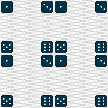 Vector Geometric Texture Seamless Pattern Featuring Dice Icons Vector ...