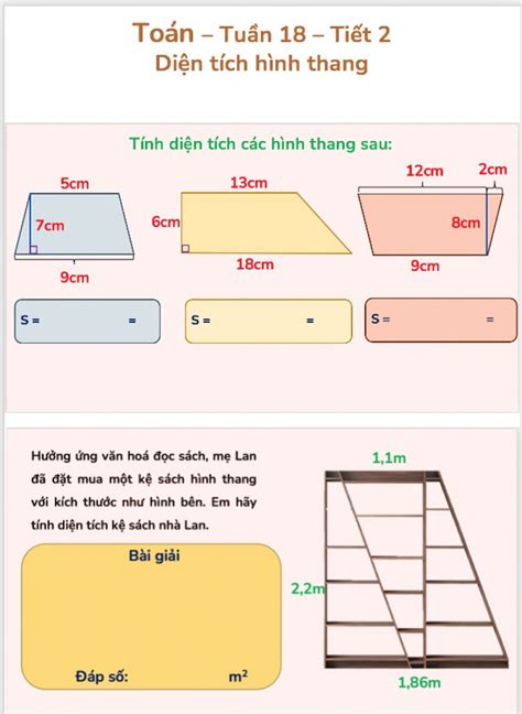 Cách tính diện tích hình thang & bài tập thực hành kèm đáp án chi tiết