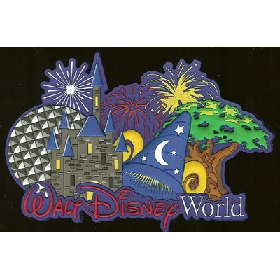 Disney Magnet - Walt Disney World 4 Park Icons Large