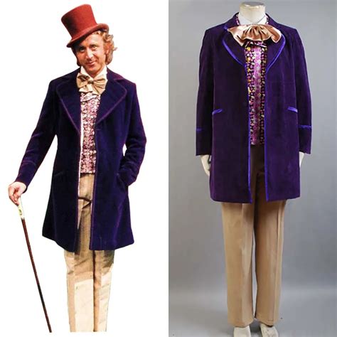 Willy Wonka and the Chocolate Factory 1971 Cosplay Costume Coat + Vest + Bow Tie-in Anime ...