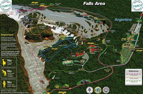 national-park-iguazu-falls-map-maps-guide | Iguazu falls, Iguazu national park, Argentina