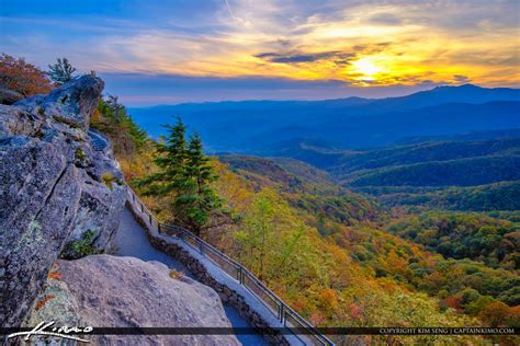 The Blowing Rock North Carolina Looking Over the Valley | Royal Stock Photo