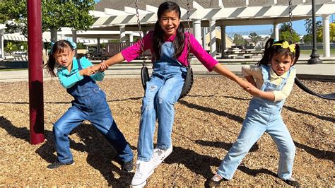 Jannie and Friends Play at the Playground Park | Kids Learn to Share ...