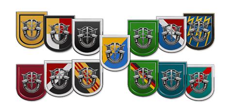 Military Insignia 3D : U.S. Army Special Forces Groups | Special force group, Special forces ...