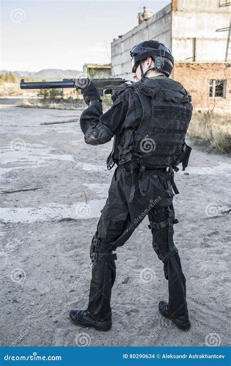 Russian Special Forces Training at a Military Training Ground. Stock ...