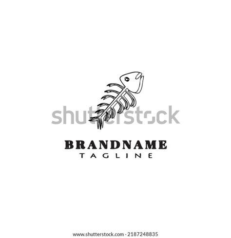 Fish Bone Logo Cartoon Design Template Stock Vector (Royalty Free) 2187248835 | Shutterstock