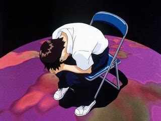 neon genesis evangelion - When does this image of Shinji Ikari sitting ...