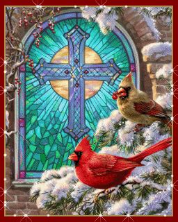 Stained Glass Church, Stained Glass Art, Glass Wall Art, Mosaic Glass, Christmas Cardinals ...