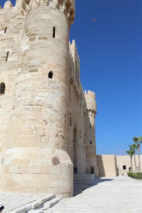 Citadel of Qaitbay, Egypt. stock photo. Image of built - 190104724