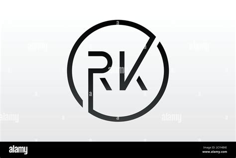 Initial rk letter logo with creative modern business typography vector ...