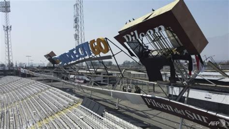 Stadium roof in Chile collapses during open training session - CNA