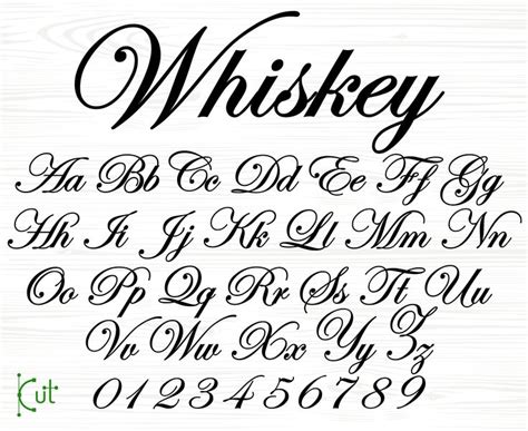 Cursive Whiskey Font Cursive Font Cursive Letters Svg Bourbon Font ...