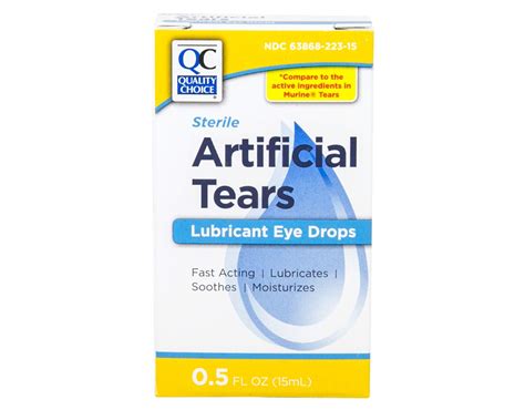 Quality Choice Sterile Artificial Tears Lubricant Eye Drops Fl Oz ...