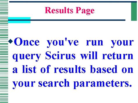 Scirus Search Engine The Range of Scientific Content