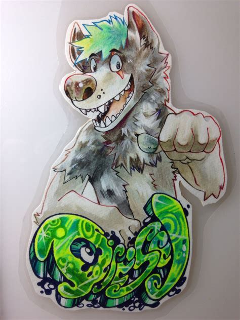 Traditional Graffiti badge-Diesel Wolf — Weasyl