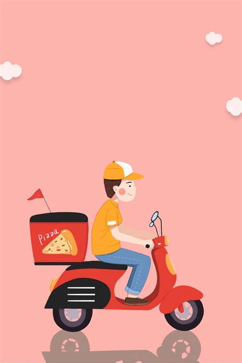 Food Delivery Poster Background Material Food Delivery Logo, Pizza Sale, Charity Poster, Cartoon ...